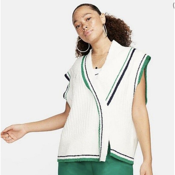Nike Women's Sportswear Collection Knit Vest Navy Blue Large FN1886-010 $100 - Picture 7 of 7